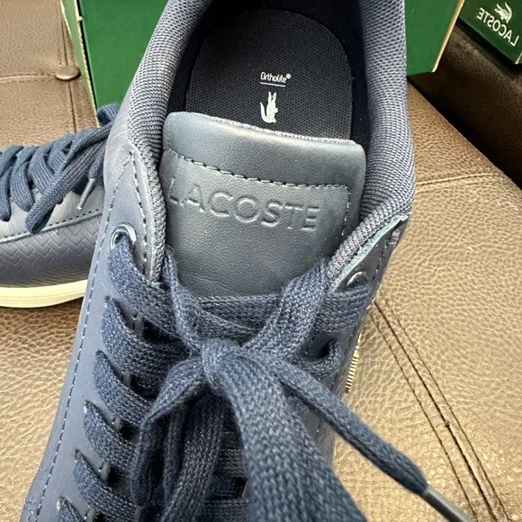 Lacoste Womens Carnaby EVO119 Navy/Off white shoes - Picture 12 of 12